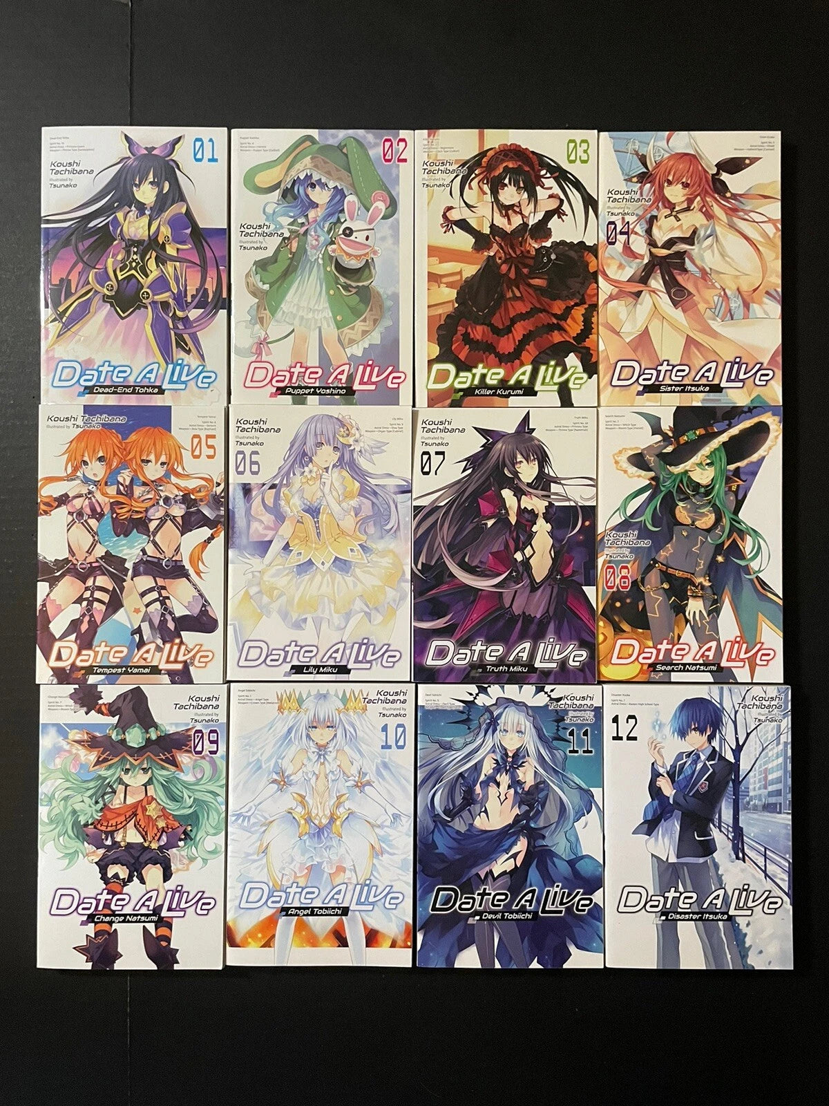 Date A Live Light Novel Volumes 1-12 Brand New Complete Set English Yen Press