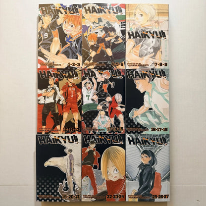 Haikyu!! Haikyuu!! Manga Omnibus Volumes 1-27 English New US Authentic Viz Media