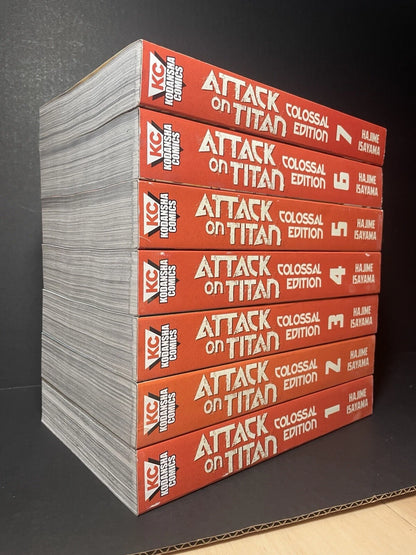 Attack On Titan Colossal Edition Manga Volumes 1-7 Brand New English Kodansha