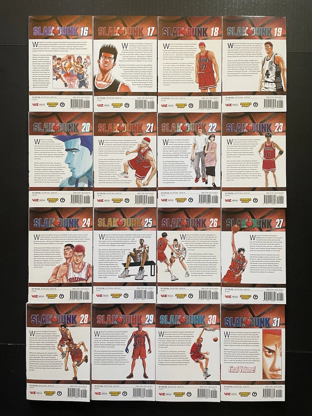 Slam Dunk Manga Volumes 1-31 Brand New Complete English Authentic Viz Media US