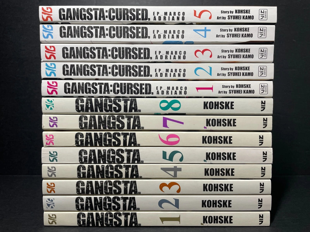 Gangsta Manga 1-8 and Gangsta Cursed Manga 1-5 New Authentic Viz Media English