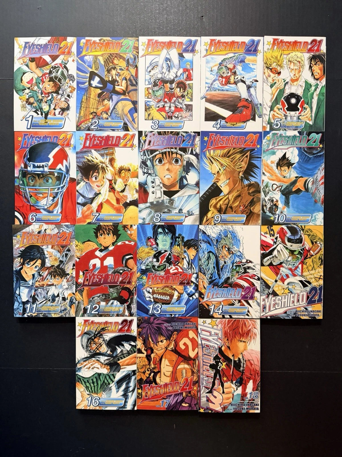 Eyeshield 21 Manga Volumes 1-37 Brand New English Authentic Viz Media Complete