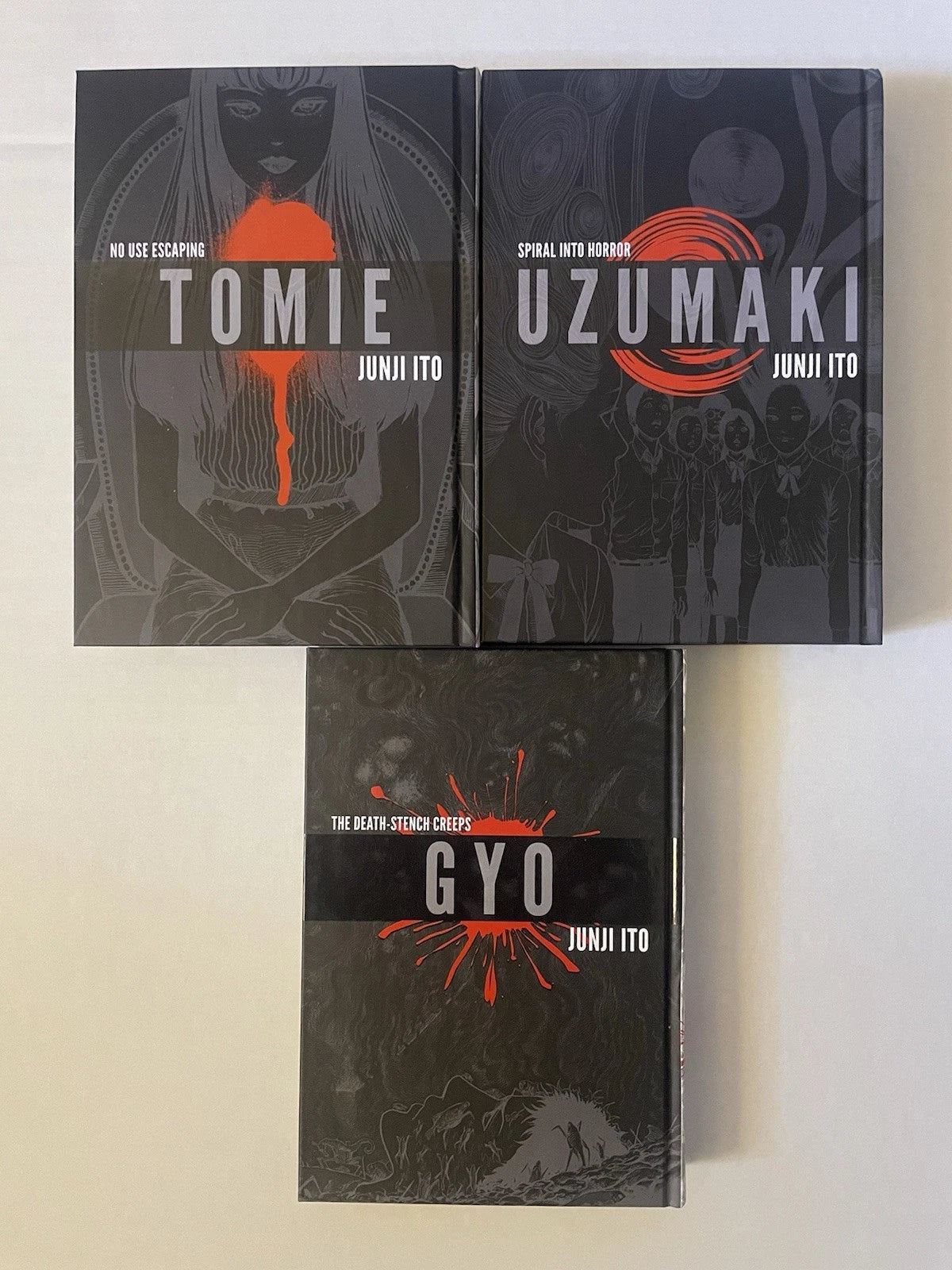 Gyo, Tomie, and Uzumaki Manga Junji Ito Bundle New Hardcover English Viz Media