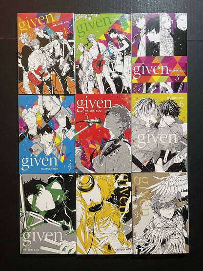 Given Manga Volumes 1-9 BL Brand New English Authentic