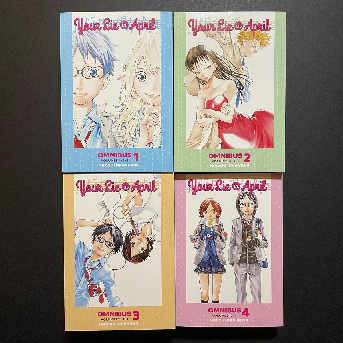 Your Lie in April Manga Omnibus Volumes 1-11 Brand New English Authentic