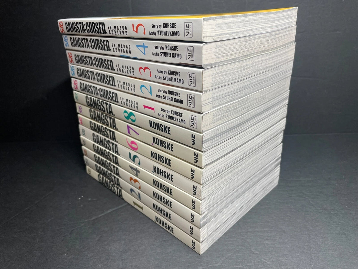Gangsta Manga 1-8 and Gangsta Cursed Manga 1-5 New Authentic Viz Media English