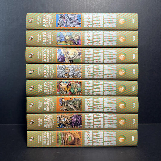 Jojo’s Bizarre Adventure Part 7 Steel Ball Run Manga Volumes 1-8 English New HC
