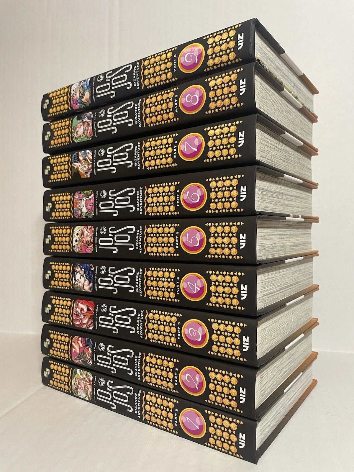 Jojo’s Bizarre Adventure Part 5 Manga Volumes 1-9 English US Authentic Viz New