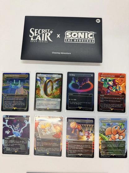 MTG Secret Lair Drop Sonic the Hedgehog Rainbow Foil + Non Foil Complete Opened