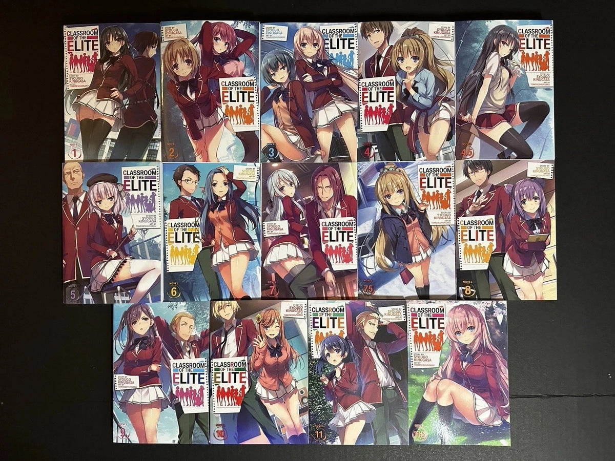 Classroom of the Elite Light Novel Complete Set Volumes 1-11.5 New English OOP