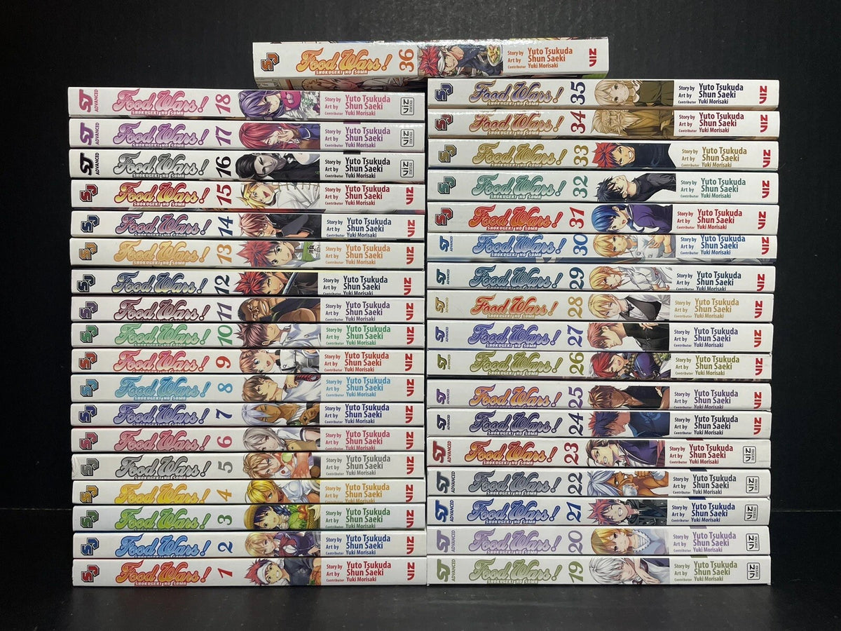 Food Wars! Manga Volumes 1-36 New Complete Set English Authentic Viz Media
