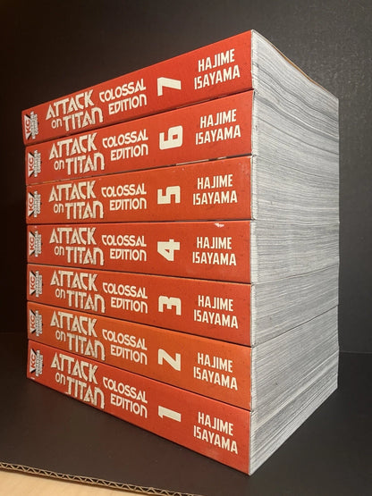 Attack On Titan Colossal Edition Manga Volumes 1-7 Brand New English Kodansha