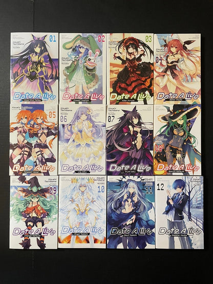 Date A Live Light Novel Volumes 1-12 Brand New Complete Set English Yen Press