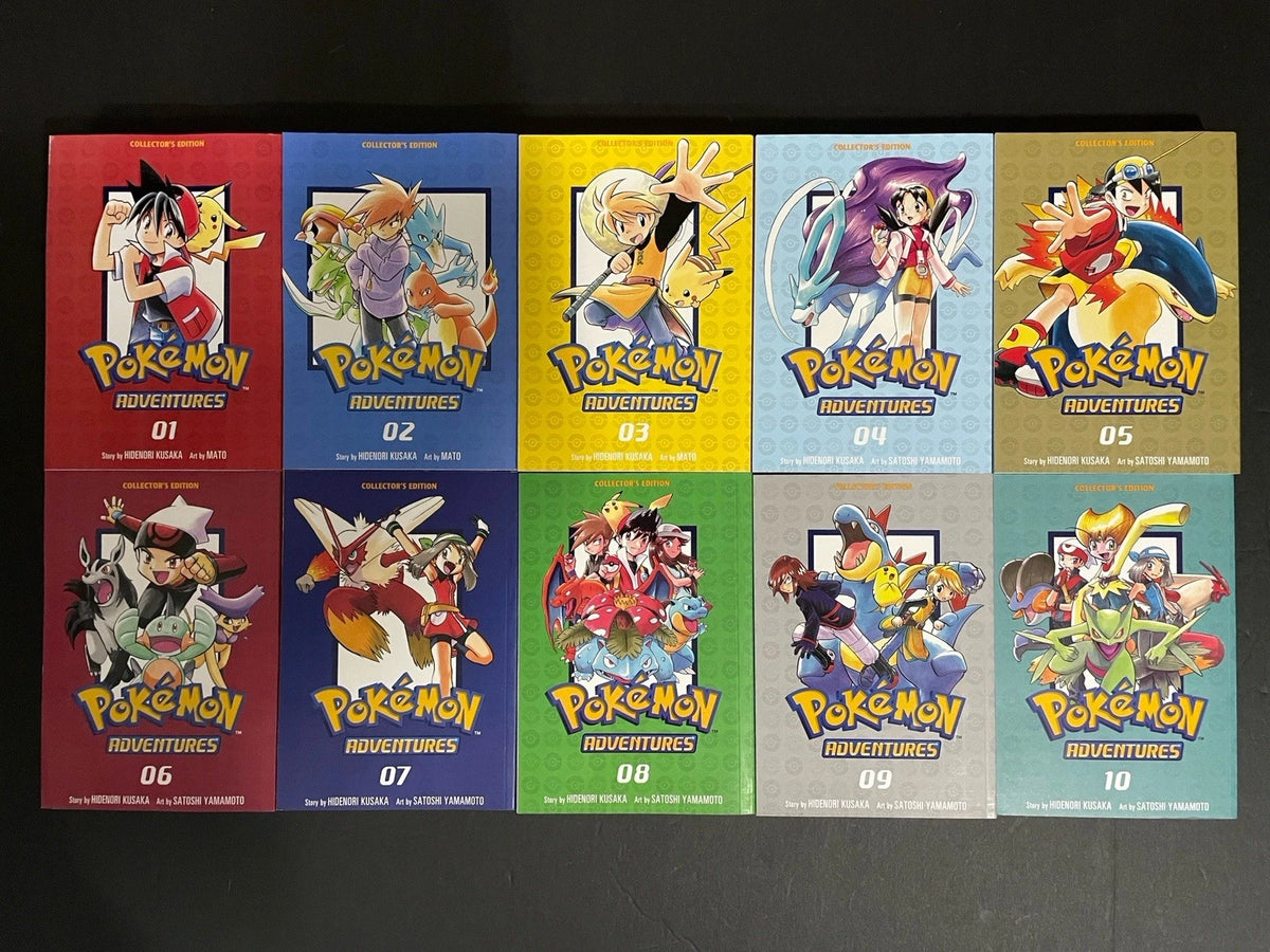 Pokémon Adventures Collector’s Edition Manga Volumes 1-10 Brand New Authentic