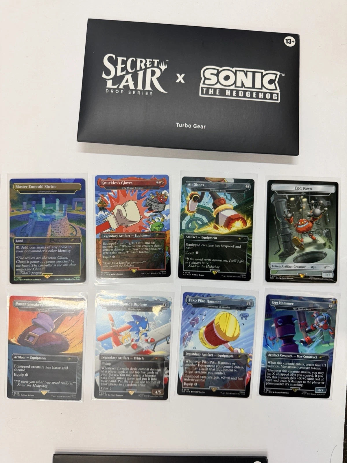 MTG Secret Lair Drop Sonic the Hedgehog Rainbow Foil + Non Foil Complete Opened
