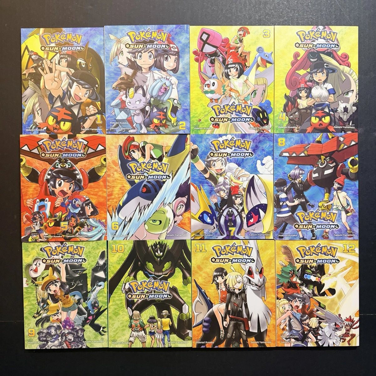 Pokemon Sun and Moon Manga Volumes 1-12 English Brand New Authentic Viz Media