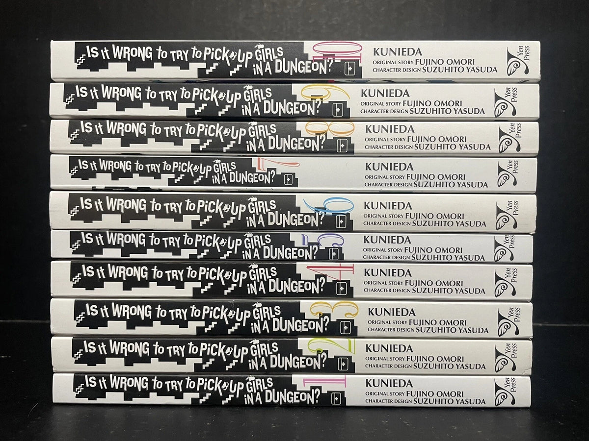 Is it Wrong to Try to Pick Up Girls in a Dungeon? Manga Volumes 1-10 English New