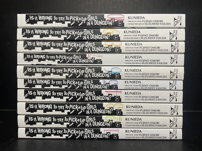 Is it Wrong to Try to Pick Up Girls in a Dungeon? Manga Volumes 1-10 English New