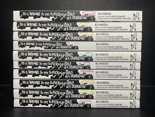 Is it Wrong to Try to Pick Up Girls in a Dungeon? Manga Volumes 1-10 English New
