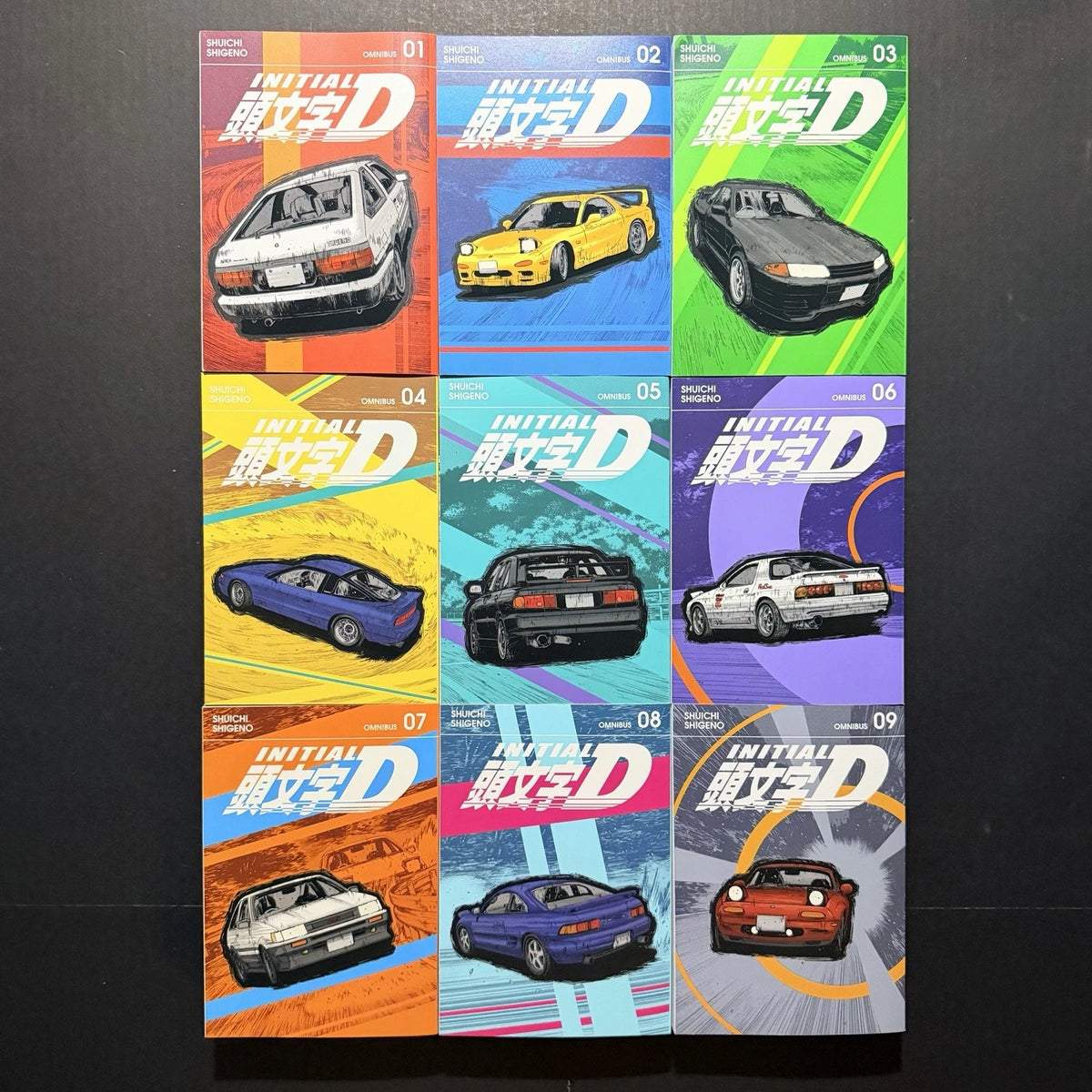 Initial D Manga Omnibus 1-9 (Includes Volumes 1-18) Brand New English Authentic