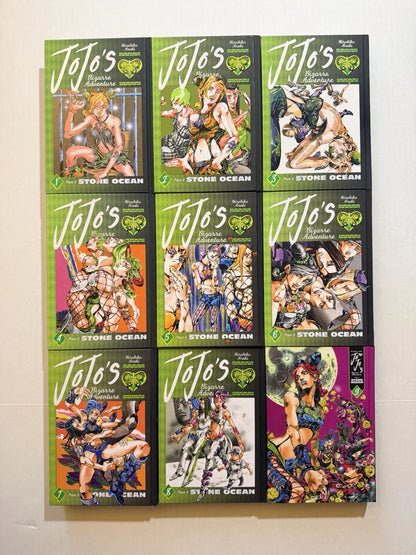 Jojo’s Bizarre Adventure Part 6 Manga Volumes 1-9 New English Viz Media HC