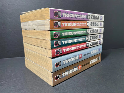 Trigun Manga Volumes 1-2 and Trigun Maximum Volumes 1-5 English Authentic