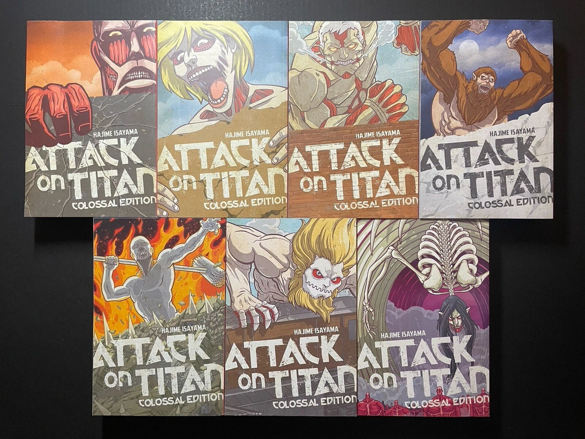 Attack On Titan Colossal Edition Manga Volumes 1-7 Brand New English Kodansha