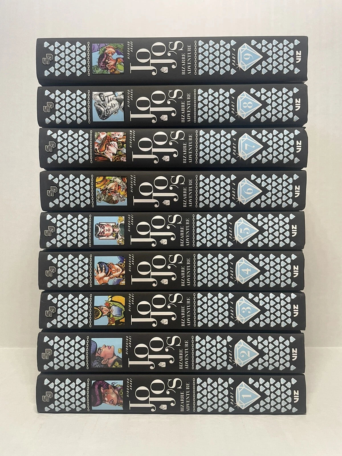 Jojo’s Bizarre Adventure Manga Hardcover Part 4 Volumes 1-9 English Authentic