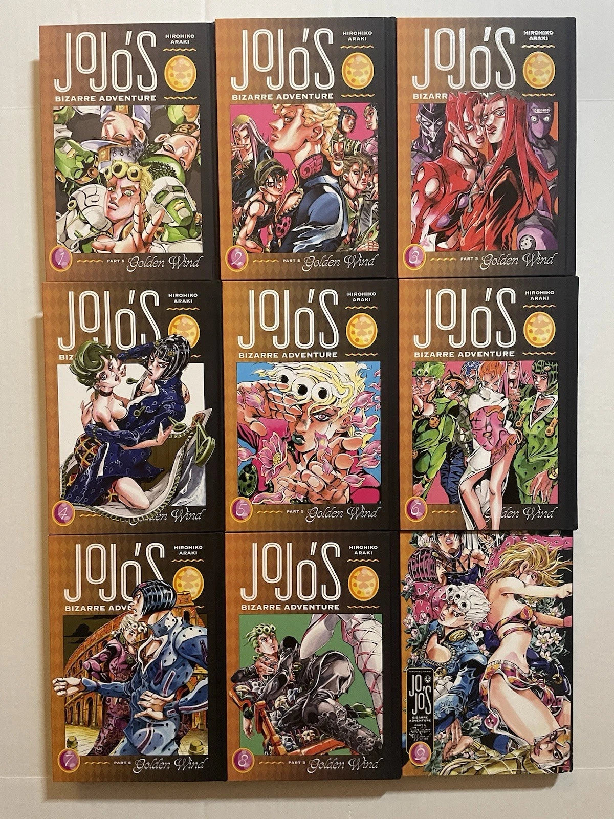 Jojo’s Bizarre Adventure Part 5 Manga Volumes 1-9 English US Authentic Viz New