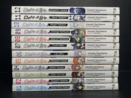 Date A Live Light Novel Volumes 1-12 Brand New Complete Set English Yen Press