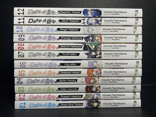 Date A Live Light Novel Volumes 1-12 Brand New Complete Set English Yen Press