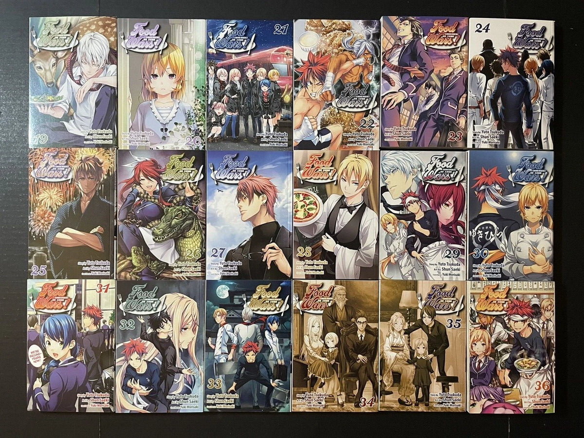 Food Wars! Manga Volumes 1-36 New Complete Set English Authentic Viz Media