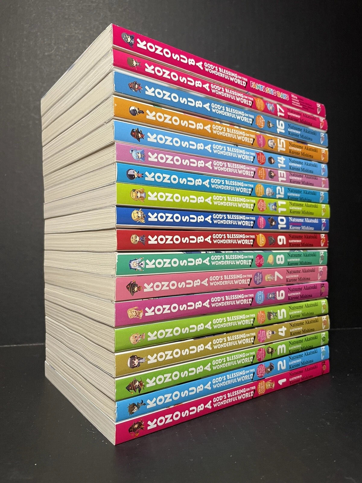 Konosuba Light Novel Volumes 1-17 + Bonus Novel Fantastic Days Brand New English