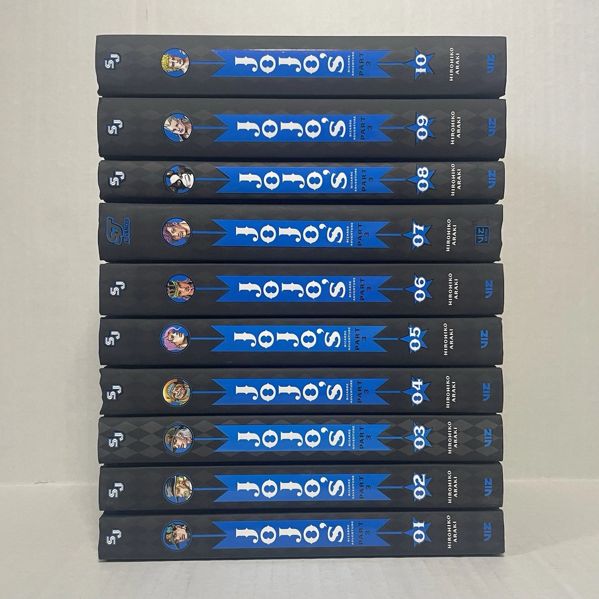 Jojo’s Bizarre Adventure Manga Part 3 Volumes 1-10 Brand New English Hardcover